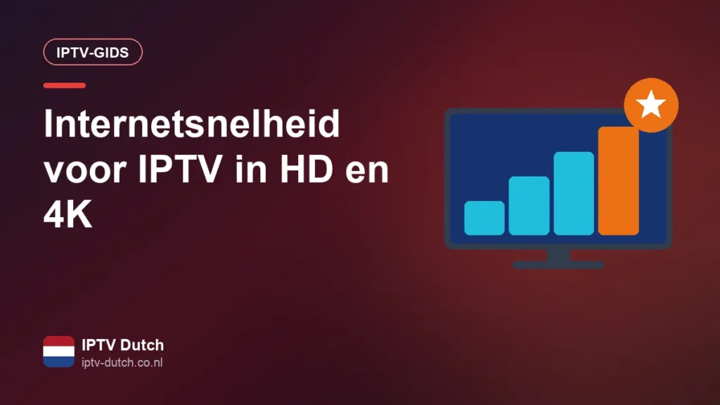 Speedtest op een laptop naast een televisie met IPTV